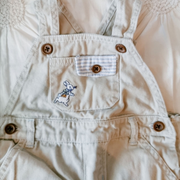 Peter Rabbit Easter Outfit - Overalls and White Shirt (6-12 months) - Picture 2 of 7